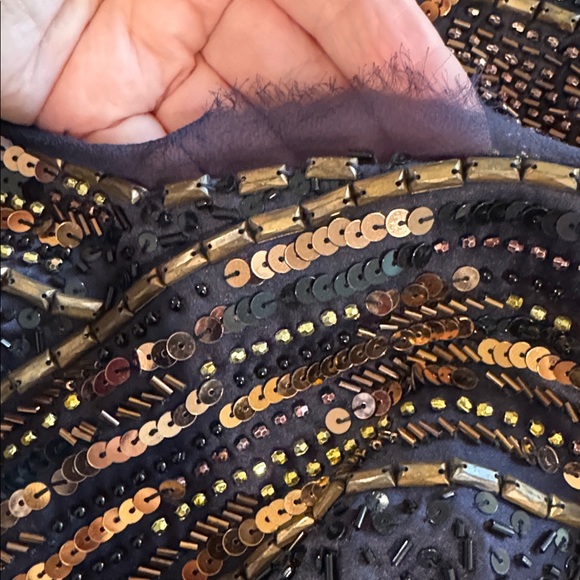 MANDALAY woman’s  gold black amber beaded dress, size 6, Never worn - Picture 3 of 12